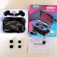 سماعات M19 ايربود m19 ✅ تعمل السماعة 6 ساعات متواصلة. ✅ يمكن شحن السما...