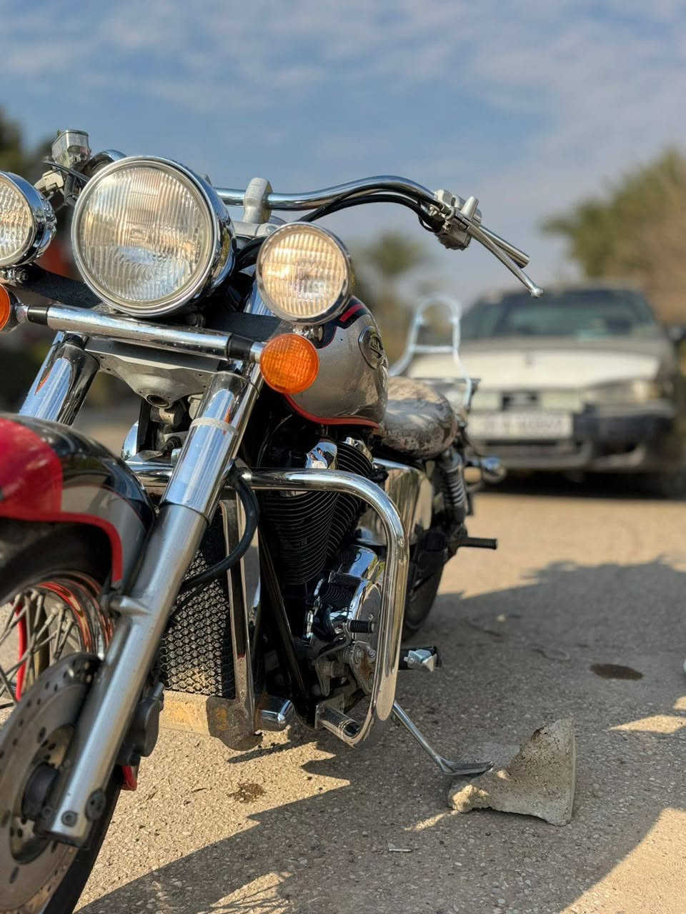 سلام عليكم هارلي شادو 400cc
للبيع كفاله عامة مرقم رقم ديالى الدراجه حلوه اكثر من الصور مكاني ديالى الخالص سعدية الشط 
ملاحضة//مكلف بل نشر 
رقم صاحب الدراجه *********** 
استفسار اكثر اتصل ودلل
