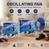📢 توفر لدينا مروحة السيارة المتحركة (Oscillating Fan) 6 إنج و8 إنج 🚗❄️...