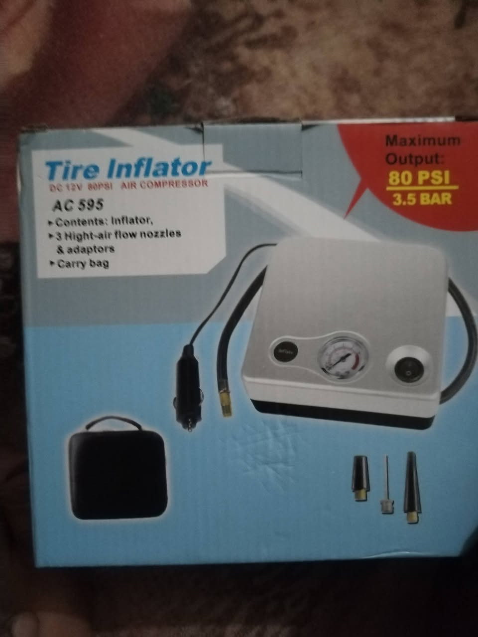 سلام عليكم منفاخ سياره شرط الفحص جديد غير مستخدم  يشتغل على جداحه مال السياره للبيع السعر 20 الف خاص مفتوح او اتصال *********** مكاني نعمانيه @الجميع
