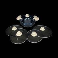 سيت ٥ قطع • طلاء غير لاصق • أسود مرقط