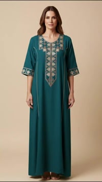 دشداشة نسائي • كشمير إماراتي • مقاسات 2XL-5XL