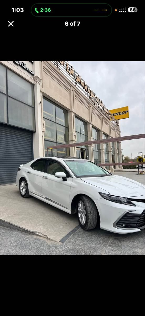 Toyota Camry GLE 2024 شريكة جيهان 
صفر شريكة جيهان لون صدفي فول موصفات 
سعر /١٨٩ ورقه قفل بدون اي معاملة (كوتا نرخيتى ) 
صبغ/ ٥ قطعات صبغ و مكانات بيها تكحيل و صبغ بدون دواخل نهايي و بدون ايباك كلها سليمة
ماشي /٣٨ الف كيلموتر بعد بيها ضمان شريكة جيهان 
موضفات / سلايت - شاشة كبير - بريك بصمة- بصمة- كشن جلد - ٨ ايرباك - كشنات امامي كهرباي و هساسات و رادار امامي .
*********** whats app أربيل, العراق
