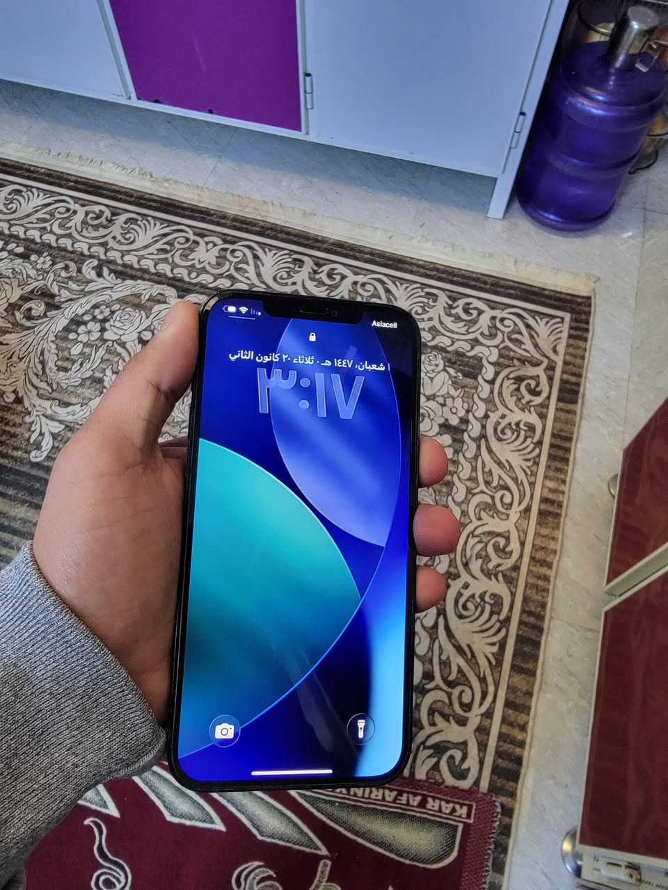 ايفون 12 برو ماكس 256 بطاريه مبدله اصليه للمراوس واخذ فرق مكاني بغداد الشعب ***********
