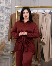 سوت نسائي • جاكار حرير • XL XXL 3X