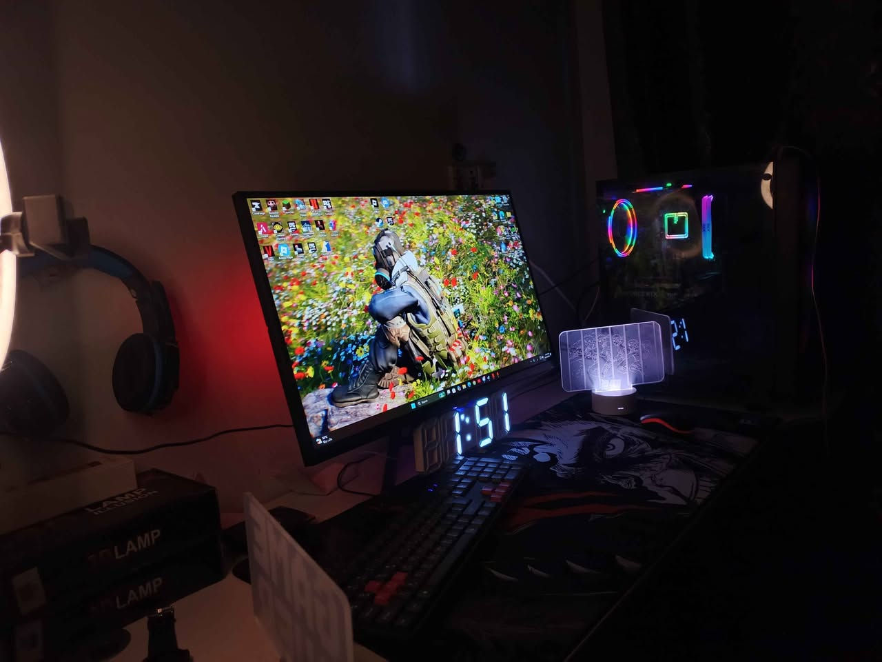 السلام عليكم:PC gaming للبيع

المواصفات: GPU : RTX 4060 8g GIGABYTEكارت شاشه
 CPUمعالج: AMD Ryzen 5 5500
Mymory رامات: DDR 4 8×2 3200
board مذربورد: MSI A520M-A PRO
Cooler مبرد مائي: ALSEYE COOLER
POWER: sharkoon SHP BRONZE 600W
مع:
ميز 120سم gaming 
شاشه: alhua 165hz RGP
ماوس باد گيمنك 40سم
وبيها مجال شويه
الشراي يجي خاص:***********

وشكرا🤍 بغداد, العراق

