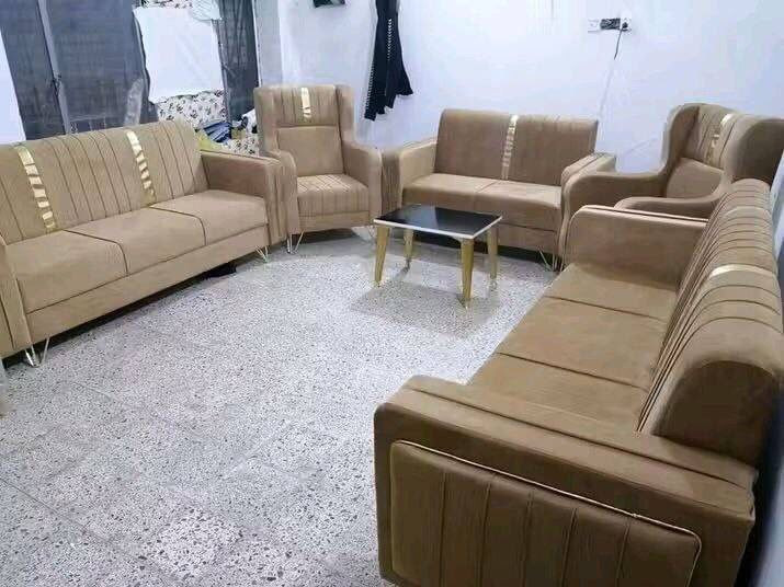 تخم 10مقعد 400
9مقعد ب375
8 مقعد 350
  7  مقعد 325
6 مقعد ب 300
  5 مقعد قنفه ثلاثيه وكراسي عدد2   275
  5 مقعد ثلاثيه وثنائيه 250 الف

مواصفات الخشب
الظهر /چام روسي 
المقعد /بلوك اسود 
الصدر /خشب مضغوط
الاسفنج / مميز 8سم 
القماش / قديفه
الرجل / حديد
واذا اختار الزبون (كتان) او (وتر بروف)
يصعد (25)
توصيل بغداد مجاني 
اطراف 15
محافظات حسب البعد
معمل 4
و


**إذا كنت صاحب هذا الإعلان وتريد حذفه لأي سبب، رجاءا أرسل رسالة إلى الدعم الفني**