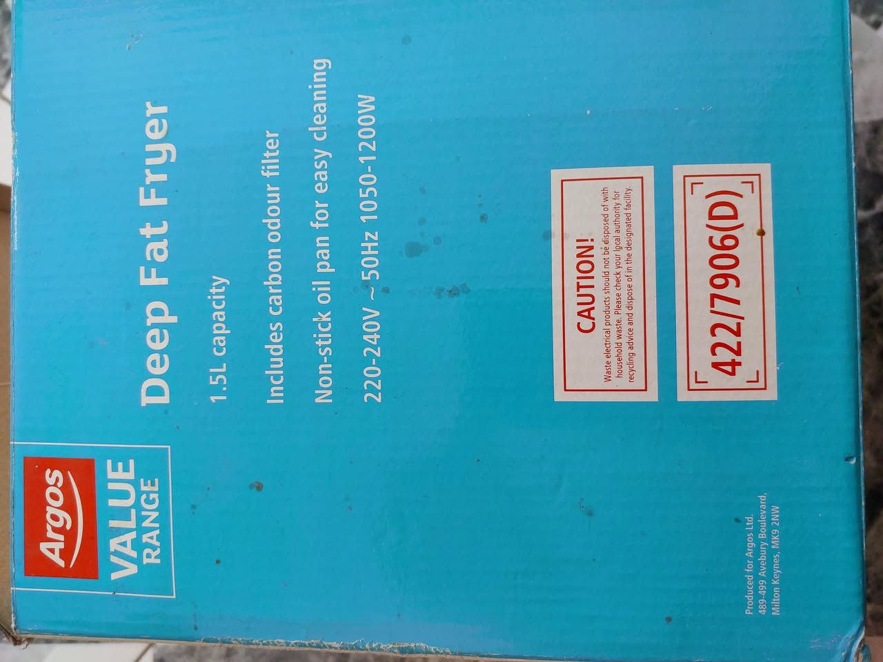 مقلاية كهربائية انكليزية مستخدمة مرة وحده ماركة اركوز للبيع مكاني الغزالية


**إذا كنت صاحب هذا الإعلان وتريد حذفه لأي سبب، رجاءا أرسل رسالة إلى الدعم الفني**