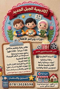 أكاديمية الجيل الجديد • أعمار ٤-٦ • بكرلي الأولى