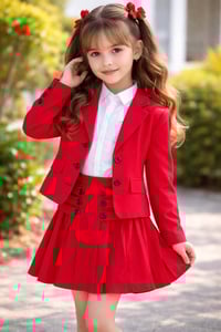 طقم بناتي • ٤-١٠ سنوات • أحمر