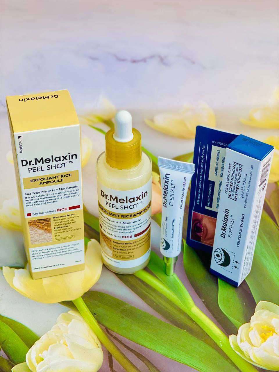 ✨ عرض العناية المميزة للبشرة ✨

دللي بشرتك بمنتجات Dr.Melaxin الأصلية للحصول على بشرة أنقى وأكثر إشراقة 🤍

💛 Dr.Melaxin Peel Shot Rice Ampoule
سيروم مقشر غني بخلاصة الأرز والنياسيناميد يساعد على:
✨ تقشير لطيف وإزالة الخلايا الميتة
✨ تفتيح وإشراقة طبيعية للبشرة
✨ ترطيب وتنعيم ملمس الجلد

👁 Dr.Melaxin Eyephlat Eye Cream
كريم مخصص لمنطقة تحت العين يساعد على:
💫 تقليل الانتفاخ والهالات
💫 شد البشرة وتقليل الخطوط الدقيقة
💫 منح مظهر أكثر نضارة وشباباً

🌸 الثنائي المثالي لبشرة صافية ومشرقة
🌸 مناسب للعناية اليومية بكل سهولة

سعر العرض ٢٥ 
توصيل ٤


**إذا كنت صاحب هذا الإعلان وتريد حذفه لأي سبب، رجاءا أرسل رسالة إلى الدعم الفني**