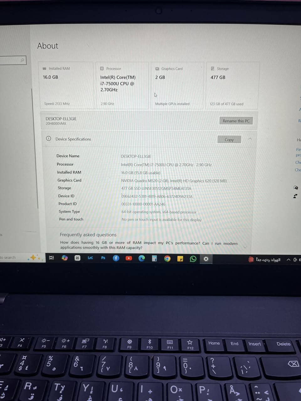 لابتوب للبيع مكاني بغداد
نوع لينوفو استخدام قليل 
سعرها ٣٠٠ 
***********
