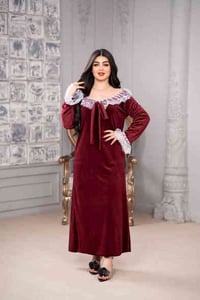 فستان نسائي • مخمل • جلد أرنب