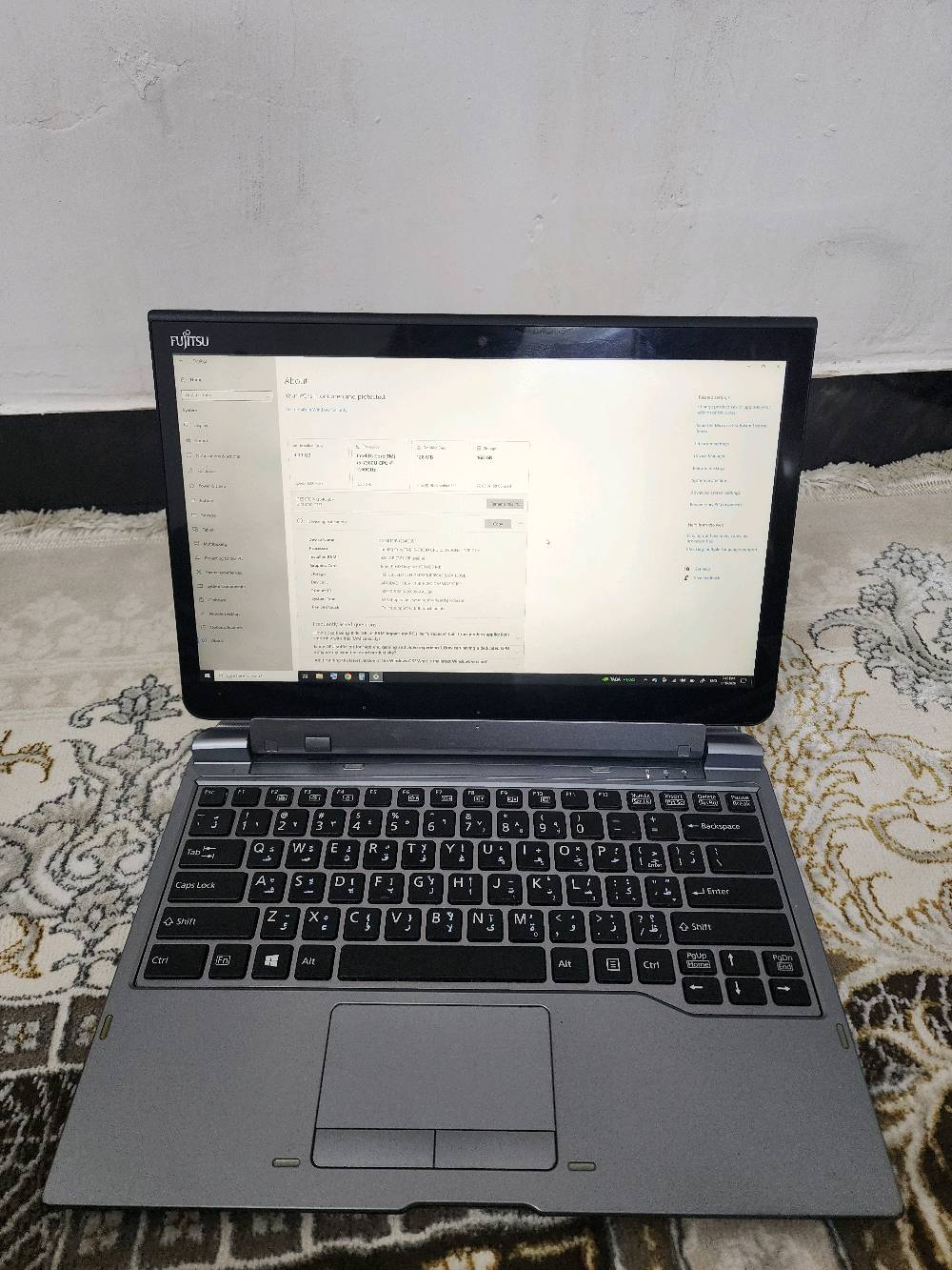 لابتوب نوع فوجيستو كوراي i5 جيل سابع لمس بظون اي عيب رام 8 وذاكره 170g نوع SSD شاشه حجم 14 لمس بل كامل وكيبورد منفصل ومتصل وياه ومعاه شاحنه بطاريه تكفي اكثر من 4 ساعات عنوان صلاح الدين تكريت السعر 210 الف وبيها مجال للشراي