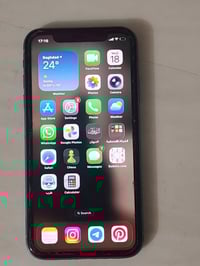 ايفون 11ذاكره 46اللون مميز فقط بطاريه مرفوعه والجهاز مكفول السعر 200مك...