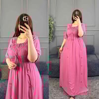 دشداشه نسائي • كشمير زبدة • مقاسات ٢x-٥x