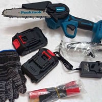 منشار شحن مع بطاريتين وشاحنه وكفوف ونظارات ودرنفيس وفرشه 07711982575