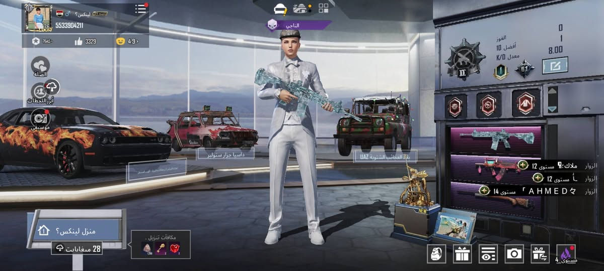 أعيد نشر بسبب الوعود الكاذبة
سلام عليكم  ببجي عالميه للبيع سعره 70الف
سبب بيع. طالب مدرسه 

الحساب بي لقب  الناجي و بدله W كامل و. بدله X و ام فور ثلجي مع سكوب 6. والحساب حلو بس متروك يعني تقريبا 5 شهور 
مستوى مجموع 63 
الحساب. بي ضمان استرجاع 
شراي يجي خاص 
رابط فيسبوك فقط  بدون داخلي و لوبي موجود
رقمي واتساب ***********
