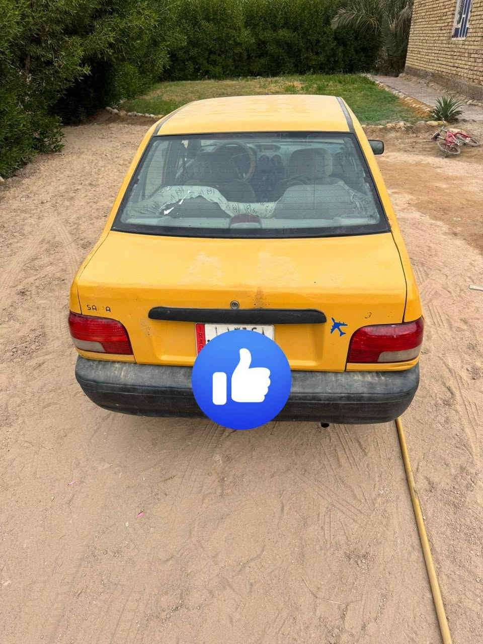 السلام عليكم
سايبة موديل 15 گير محرك شرط
بيهة باب خلف السايق مبدل فقط وخياسات بسيطة مثل ماتشوف بعينك سنوية 28مالكة صاحبي مصفرة هيئة وغرامات السيارة ترهم اقصاد بمقدمة.      
سعرهة 30  اذا بالاقصاد واذا نقد يختلف السعر 
الشراي يتصل ***********
