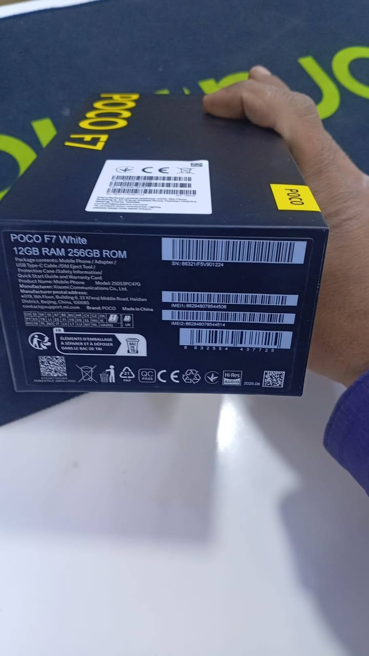 Poco f7
ذ 256

بطاريه 98

اغراضه كامله ماكو نقص 

جهاز غني عن التعريف ببجي 120فريم 

الجهاز نضيف اي شخط مابي اي مشكله مابي

رايده ب 420 قفل

مكاني بابل حله هذه رقمي موجود واتساب

***********

