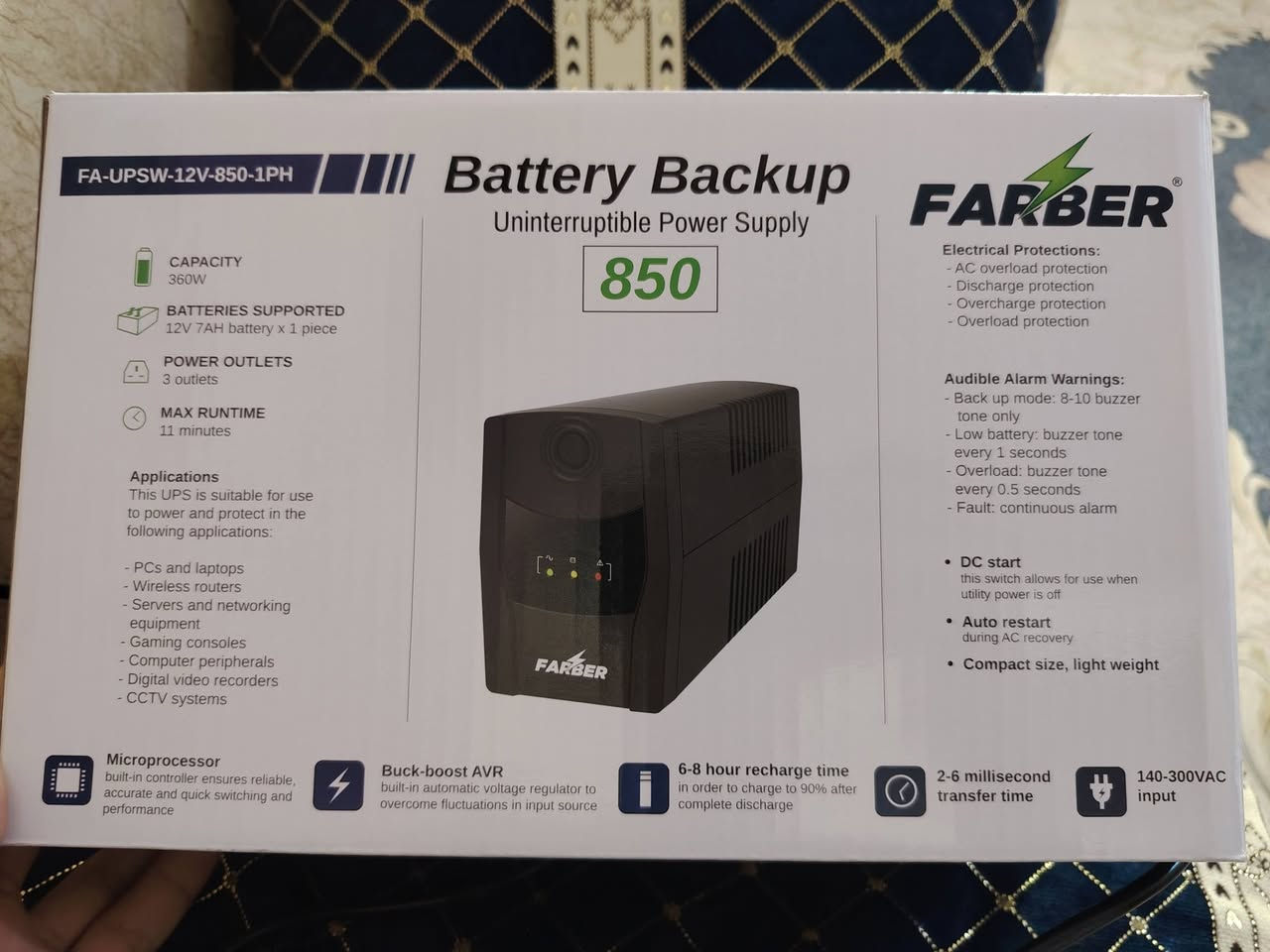 سلام عليكم
ups farber Offline 
جديد سعة 850va  استعمال اسبوعين فقط 
سعرة 30 قفل عندي توصيل مكاني كوت


**إذا كنت صاحب هذا الإعلان وتريد حذفه لأي سبب، رجاءا أرسل رسالة إلى الدعم الفني**