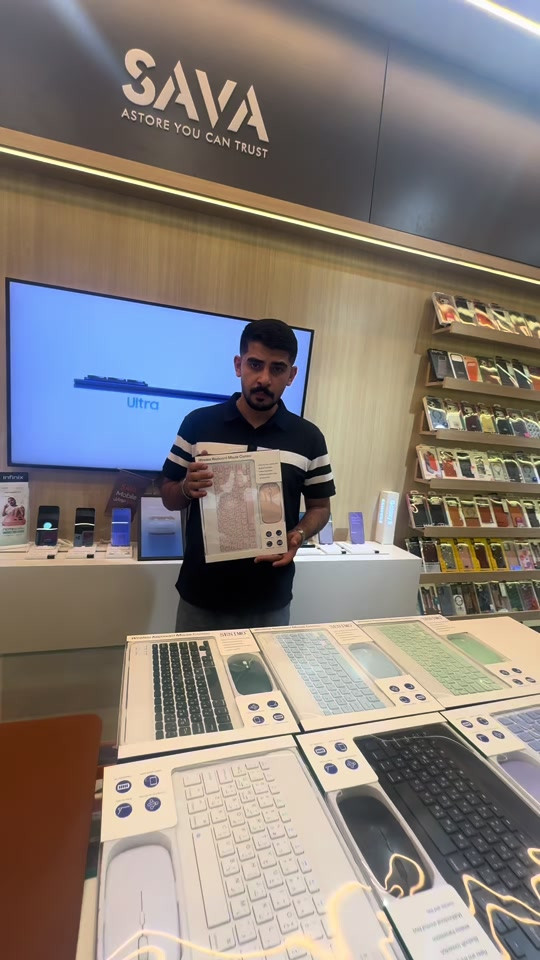 📣 عرض مميز من سافا موبايل ⌨️🖱️ 🔥 كيبورد + ماوس بلوتوث ✅ متوافق مع جميع أنواع الآيبادات 🎨 متوفر بـ 7 ألوان مختلفة 💰 السعر: 15,000 دينار فقط 🚚 توصيل إلى جميع محافظات العراق 📍 العنوان: بغداد – المنصور – 14 رمضان – مقابل مطعم الساعة 📞 للاستفسار والطلب: ***********
