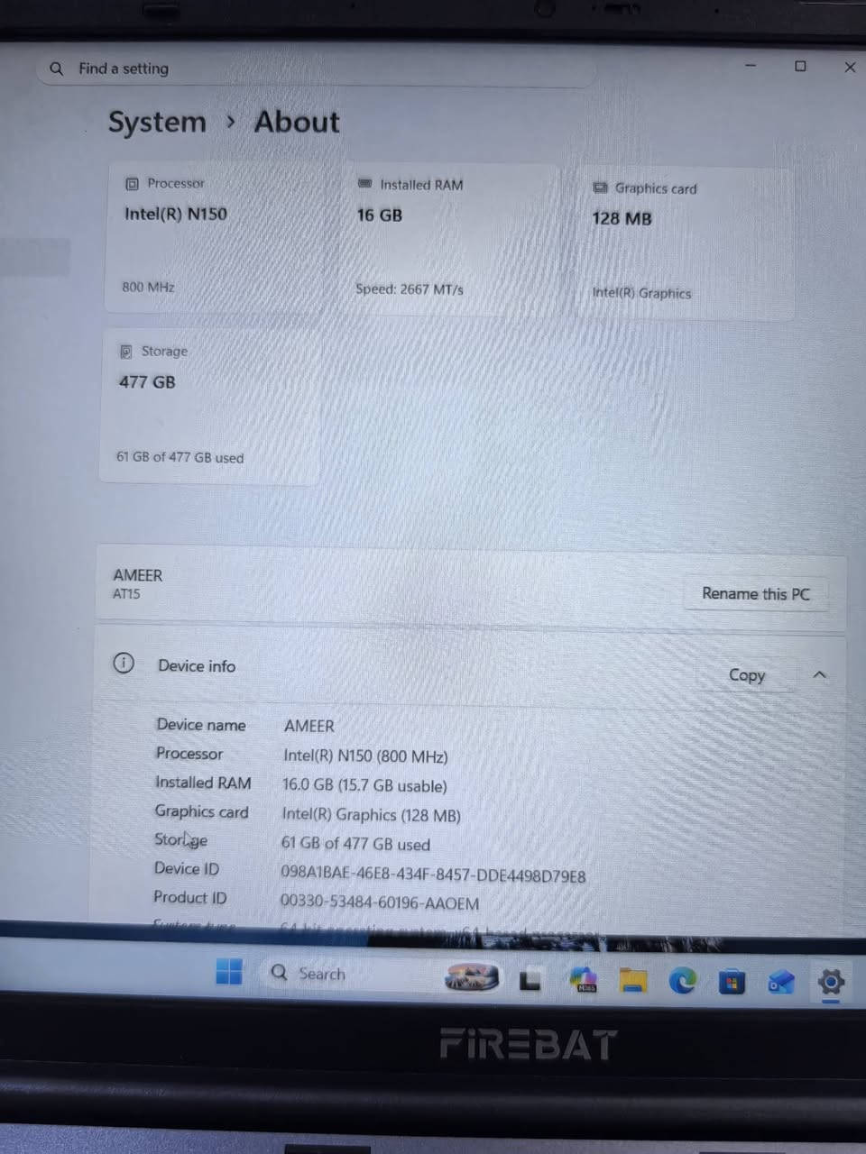 لابتوب جديد غير مستخدم المواصفات مذكورة بالصور جايه بدون شاحنة واني انطيك وياهه شاحنه
الذاكرة 512 الرام 16 كيكا تصلح للدراسة وبرامج التصفح والفيديو وبرامج الطباعة والالعاب المتوسطة
السعر 350 الف


**إذا كنت صاحب هذا الإعلان وتريد حذفه لأي سبب، رجاءا أرسل رسالة إلى الدعم الفني**