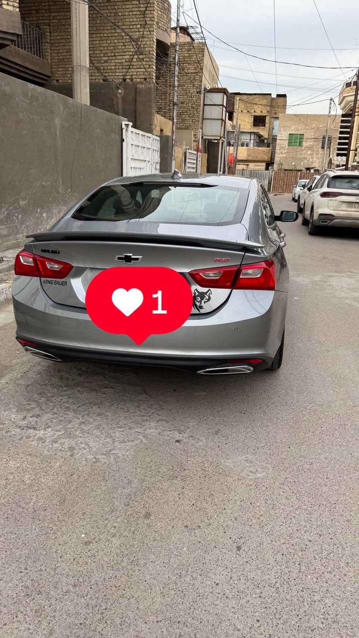 Chevrolet Malibu 2022
شوفليت ماليبو موديل2024 
مواصفات RS
بصمه تشغيل بصمه ابواب تشغيل عن بعد.....شاشه ايبات.....بريك كهرباء..... تحكم ستيرن جهتين..... دفيوزر بلادي ....اوتو لايت.....مداخل USB ....شاشه تدعم نضام كار پلي.... جناح بلادي ..... تخم تاير جديد 
 محرك 4 سلندر حجم 15توربو 
سياره جديد استخدام شخصي ماشيه 27mi
صوره حادث السياره مرفقه بالمنشور 
السعر 132 
مكان السياره بغداد 
للاستفسار الاتصال على الرقم ***********
