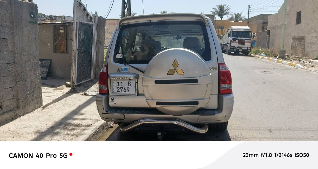 سلام عليكم عندي باجيرو موديل 2007سيارة نضيفه من كلشي تخم تاير ويل كب حدادية نضيفه مكينه 3800طخة بل جاملق لخلفي فقط تواصل رقم الهاتف *********** المكان عبيدي حي النصر
