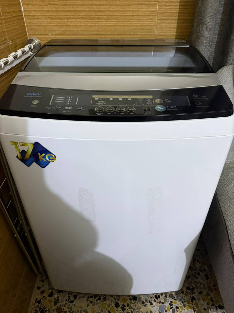 غسالة جديدة مشتغلة بس للفحص نوع الوادي فول اوتوماتيك حجم 17 السعر 500الف بيها مجال بسيط للشراي الدورة حي الاثوريين ***********
