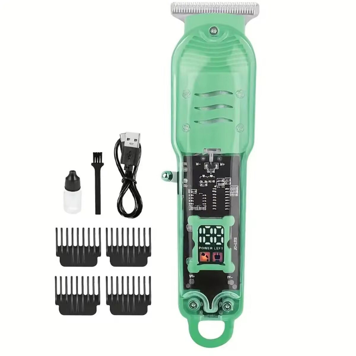 ماكينة حلاقة احترافية LCD – موديل LT-808 (Professional Hair Clipper)
• ماكينة حلاقة احترافية بتصميم عصري مع شاشة رقمية لعرض حالة التشغيل

• مناسبة لحلاقة الشعر، اللحية، والجسم

• مزودة بشاشة LCD لعرض نسبة الطاقة المتبقية وحالة العمل

• بطارية ليثيوم مدمجة بسعة 800mAh

• وقت التشغيل يصل إلى 180 دقيقة بعد 
شحن كامل

• شفرة من الفولاذ الكربوني حادة ومتينة حسب الوصف المكتوب

• النوع: ماكينة حلاقة شعر احترافية
• الشاشة: LCD (عرض الطاقة وحالة التشغيل)
• البطارية: ليثيوم أيون 800mAh
• وقت التشغيل: حتى 180 دقيقة
• وقت الشحن الكامل: 120 دقيقة
• الشحن: USB (Type-C interface / USB charging cable)


**إذا كنت صاحب هذا الإعلان وتريد حذفه لأي سبب، رجاءا أرسل رسالة إلى الدعم الفني**