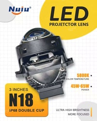NUIU N18 • عدسات بروجكتر • اضوية سيارات • كشافات سيارات • ليد H4 • اضو...