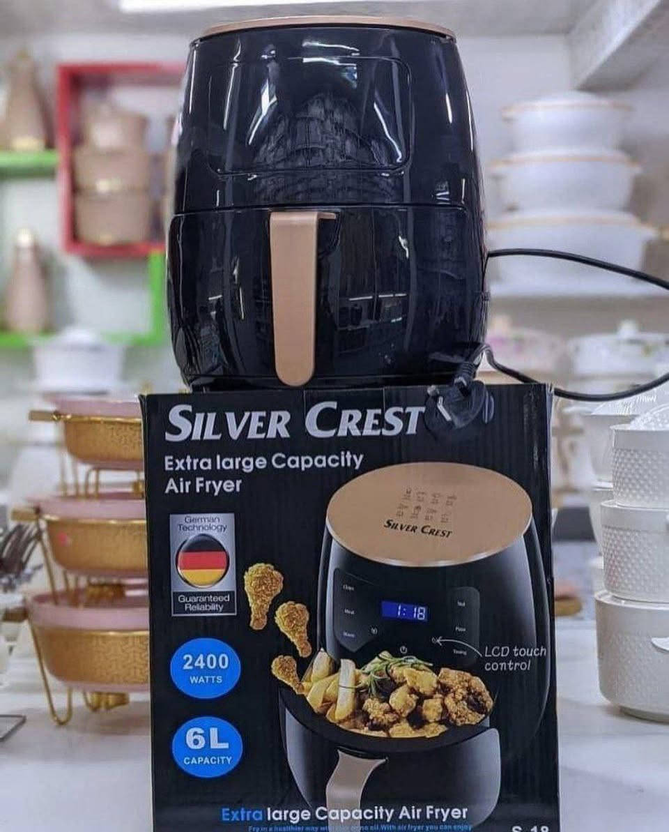 SLLVER CREST🇩🇪
Extra large Capacity Air Fryer 2400W - 6L
قلاية هوائية صحية من ماركة سيلفر كرست الألمانية سهلة الاستخدام والتنظيف حجم ٦ لتر تكفي دجاجة كاملة قلاية بدون زيت صحية ومفيدة لاهل الضغط والسكر شاشة تعمل بالمس و برامج معدة للطعام وبقدرة ٢٤٠٠ واط تتميز بتقنية الهواء السريع والتحكم في درجة الحرارة القابلة للتعديل

✅المميزات :-
💥خاصية قفل الأمان: تتوقف عند فتح الباب 
💥متوفر اللون الاسود فقط   
💥تشوي وتقلي بدون قطرة زيت 
💥تجفف فواكة 
💥قدرة ٢٤٠٠ واط 
💥 مروحة لتوزيع الحرارة
💥حجم كبير سعة ٦ لتر
💥لوحة تحكم رقمية ديجيتال سهلة اللمس
💥 تتضمن ٦ برامج طهي مختلفة
💥امكانية التحكم في الحرارة: اعلى, اسفل
💥 وخاصية تحديد درجة الحرارة والوقت درجة الحرارة بين 25 -200 درجة سيليزية تحديد الوقت 30 دقيقة 
#الاصلي المنشأ ألمانية 🇩🇪💯

🚘يوجد خدمة توصيل لجميع محافظات العراق ٤ الاف🚘


**إذا كنت صاحب هذا الإعلان وتريد حذفه لأي سبب، رجاءا أرسل رسالة إلى الدعم الفني**