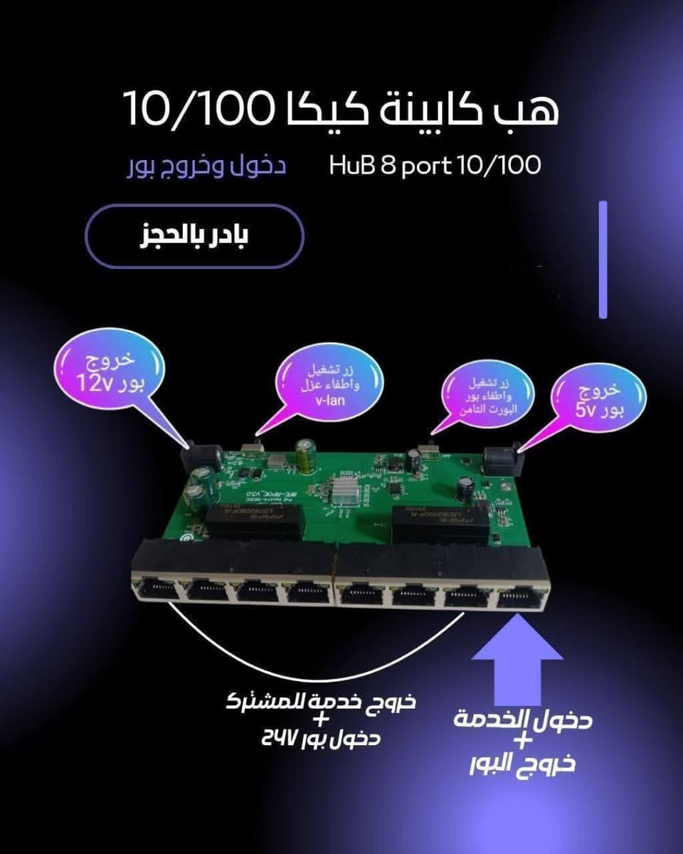 كابينات الضوئي الكوالتي العالي يمنا وبس 
ب 3  موديلات فقط 
8 poe عادي 10\100
السعر 16.000

8poe كيكا 10/100/1000m
19.000

8 poe كيكا و2  منافذ A+B
23.000

الكمية محدودة للحجز مراسلة الصفحة
توجد خدمة توصيل لكافة المحافظات


**إذا كنت صاحب هذا الإعلان وتريد حذفه لأي سبب، رجاءا أرسل رسالة إلى الدعم الفني**