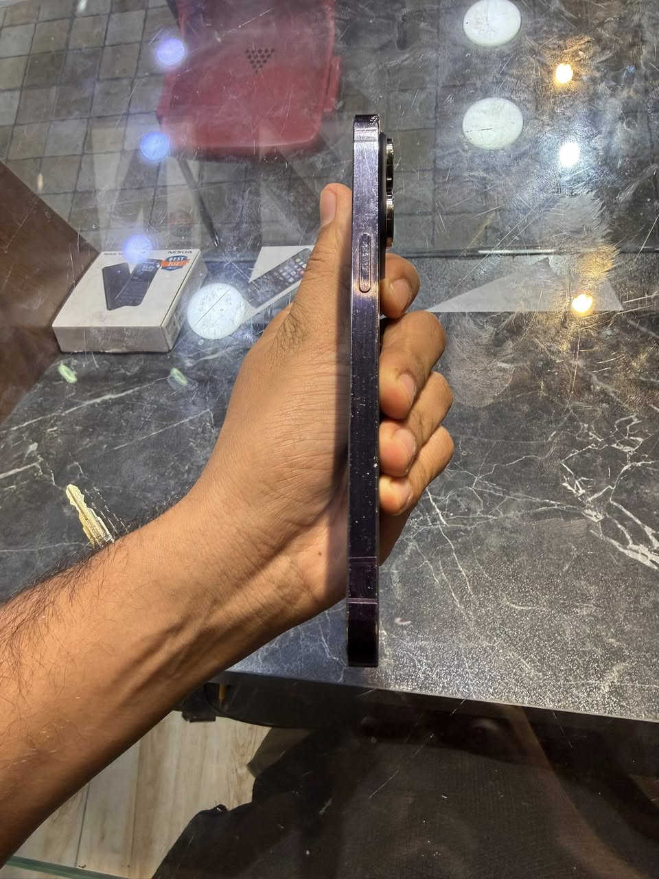 14 برو ماكس
بطارية 77‎%‎
ذاكرة  256G
بي بس هذا الفطر الي بظهر مكفول من كلشي بعد جهاز  هاي نظافة مالتا موضحةً بصورة 
جهاز دبل شريحة 
السعر 750 الف بي مجال 
***********
ضمان جهاز لا مصلح ولا بي اي شيء بس ظهر او تجي تاخذة من المحل
