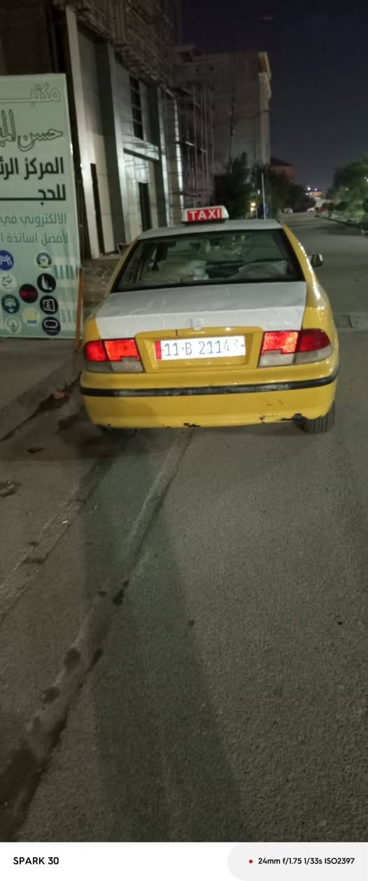 سلام عليكم سمند مديل ١١ 
مكينه كير حداديه تخم تاير خير من الله رقم انكليزي بسمي تحويل ثاني يوم مصفره غرامه وهيه السعر 30 وبيهه مجال العنوان بغداد البلديات *********** @
