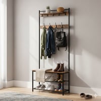 منظم أحذية • مدخل مودرن • ديكور خشب