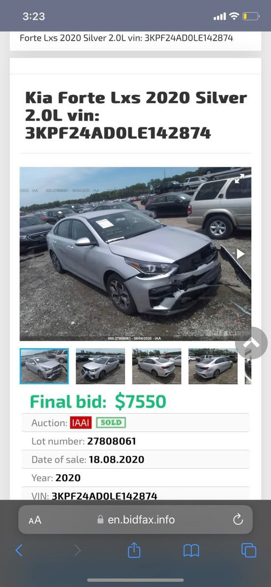 السلام عليكم
للبيع كيا فورتي موديل 2020  
بدون صبغ فقط دعاميات والصندوك  مبدل نفس جاملغ خلفي بارد اللون السيارة جديدة بمعنى الكلمة مواصفات  شاشة كار بلي  رادار امامي  ويل كب كامرة خلفية تحديد مسار 
صدر جديد تايرات جدد
كير at بلادي 
المحرك فقط مبدل راجز 
ماشيه :105mi 
مكاني بغداد العامرية  السعر 135 وبيه مجال شي بسيط
للاستفسار:***********
