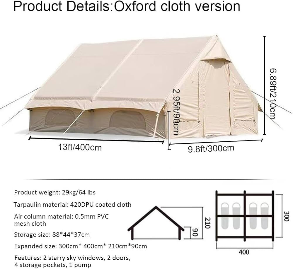 خيمة نفخ حجم عائلي
طول 4
عرض 3
ارتفاع 2
وزن 30 كيلو 
كامل ملحقات 
ارضية جلد ثخين انبوب هواء حجم كبير 
سقف طبقتين 4 فصول شتائية 
فتحة مدخنة / فتحة تدفئة / سحاب كهرباء 
توصيل الى كافة المحافظات 🚚


**إذا كنت صاحب هذا الإعلان وتريد حذفه لأي سبب، رجاءا أرسل رسالة إلى الدعم الفني**
