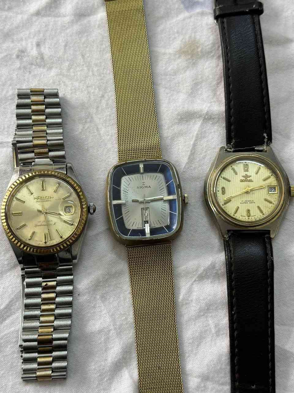 مجموعة ساعات للبيع
چوفيال تكويك 
فلكا توماتيك 
سكما توماتيك 
شغالين مضبوطين 
السعر 210 الف
يوجد توصيل لجميع المحافظات 
***********
