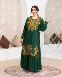 دشداشة مصري • تطريز استراس • فري سايز ٨٥ كيلو