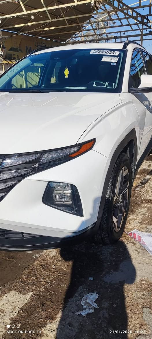 توسان موديل 24بلك أن+هايبرد ماشية 13الف بدون تبديل بدون ايرباك رقم بغداد ليبل واحد من الدعامية للدعامية بيها فقط بارد وتكحيل بجهة السايق وصبغ بالجاملغ للراكب شغل درجة أولى السعر 225  رقم ***********
