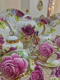 طقم شاي وجاتوه • ياباني ٢٤ قطعة • تصميم فكتورى
