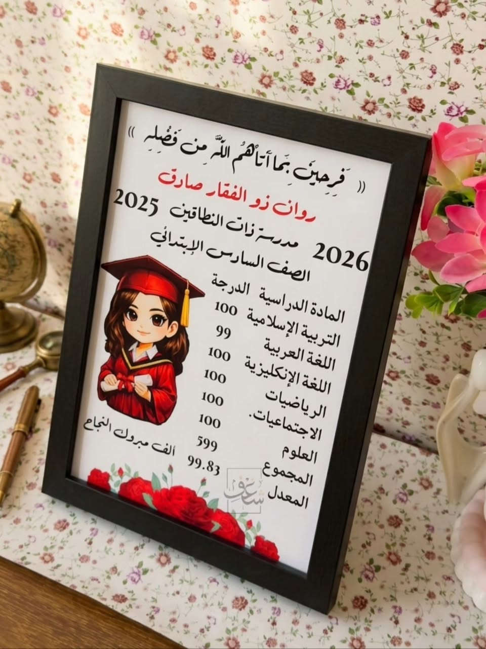 ايطار نتيجة تخرج 
تصميم 
حسب الطلب 
يوجد خدمة توصيل لجميع المحافظات العراق 🇮🇶
#مطبعة_شغف


**إذا كنت صاحب هذا الإعلان وتريد حذفه لأي سبب، رجاءا أرسل رسالة إلى الدعم الفني**