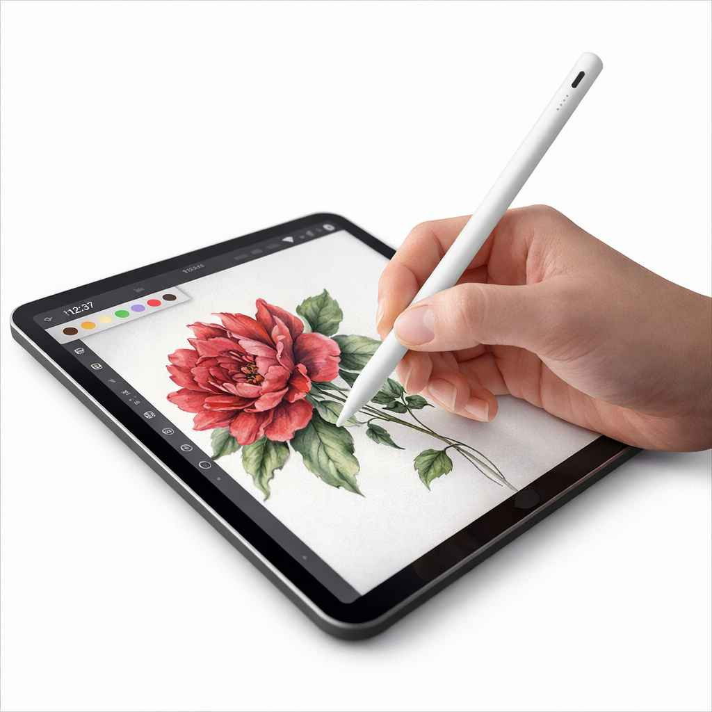 قلم ستايلس عالمي مغناطيسي قابل للشحن USB-C

قلم ستايلس عملي ومتوافق مع مختلف الأجهزة، يوفر تجربة كتابة سلسة مع تصميم بسيط ودعم الشحن الحديث.

• كتابة سلسة (Write smoothly) لتجربة استخدام مريحة

• يدعم التثبيت المغناطيسي (Magnetic)

• يُشحن عبر منفذ USB Type-C

• بطارية تدوم لفترة طويلة مع وضع الاستعداد (Long Battery Life & Standby)

• متوافق مع أجهزة iPad محددة

• التوافق: iOS / Android / Windows
• الشحن: USB Type-C
• ميزة إضافية: مغناطيسي
• التوافق مع iPad:
 • iPad Air (الجيل الرابع)
 • iPad Pro 11 (الجيل 1 و2 و3)
 • iPad Pro 12.9 (الجيل 3 و4 و5) بغداد, العراق


**إذا كنت صاحب هذا الإعلان وتريد حذفه لأي سبب، رجاءا أرسل رسالة إلى الدعم الفني**