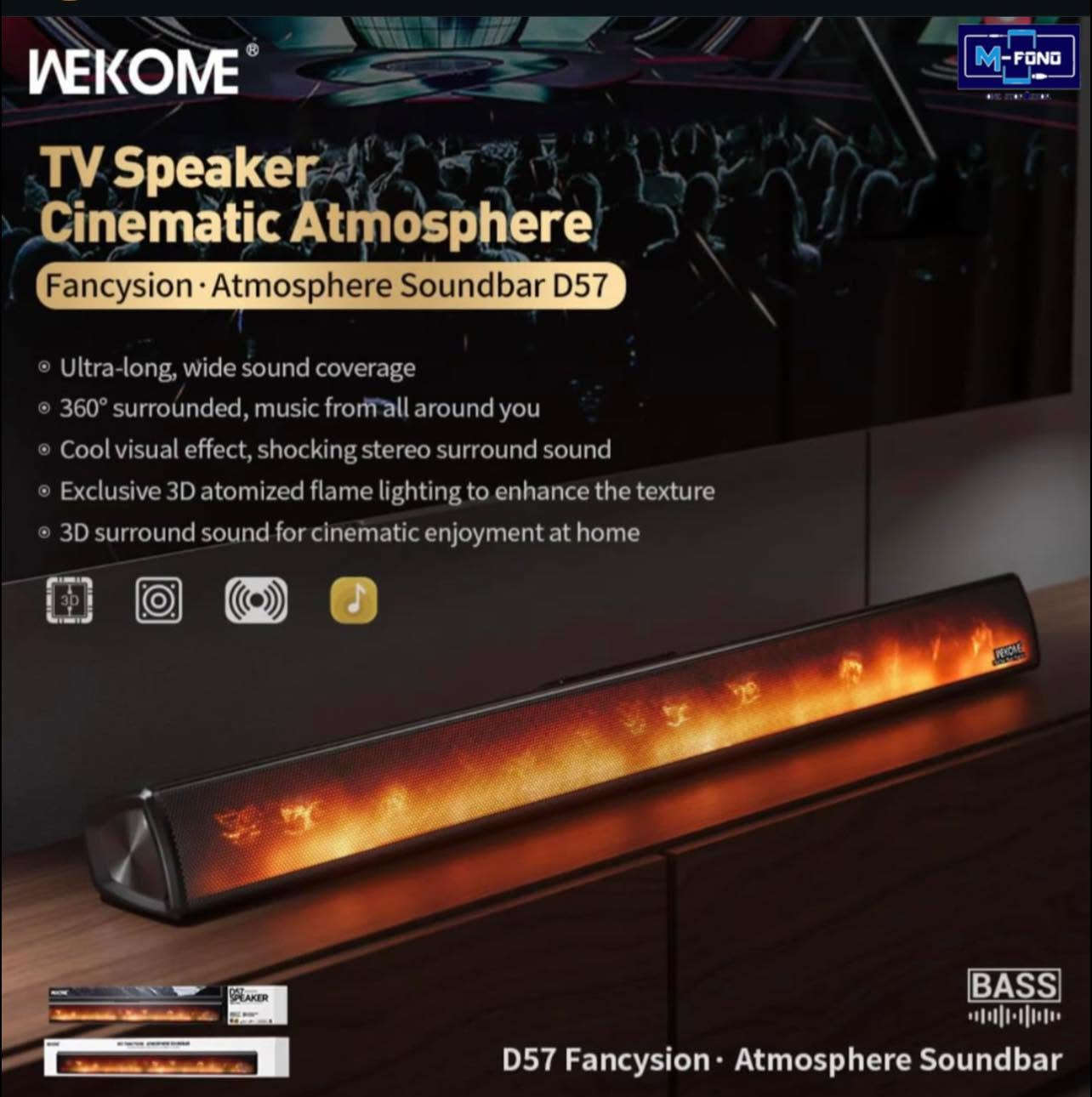 Wekome sound bar 
ساوند بار ويكومي  الوان تفاعلية مع الصوت 
مو فقط اللون الي بالصورة
صوت محيطي 
عالي جدا 
بلوتوث 
شاحن تايب سي 
٤٠ الف


**إذا كنت صاحب هذا الإعلان وتريد حذفه لأي سبب، رجاءا أرسل رسالة إلى الدعم الفني**
