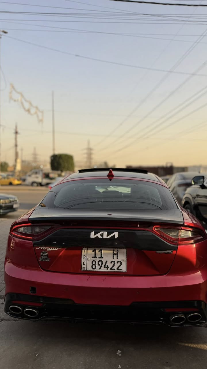 للبيع  او يمكن بيعها بمده  كيا ستنكر خليجي 2019 فول مواصفات جي تي لاين بيهه صبغ قطعتين سعر السياره 185 ورقة مكان السياره بغداد ***********
