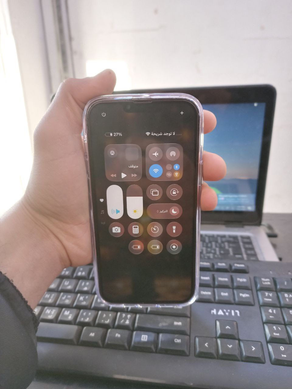 السلام عليكم 13 برو ماكس للبيع شرق اوسط ذ256 بطارية87 ممفتوح بي بس فطر بلكلاس بلزاويه ممأثر ابد ***********
