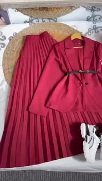 طقم سترة وتنورة • هوريم دابل تركي • مقاسات 38-48