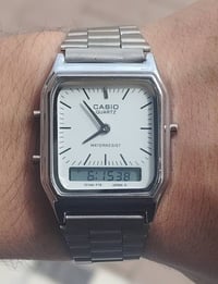ساعة ⌚CASIO ياباني الصنع ساعة ⌚مكينه ماطور قطر الساعة⌚30سم📐 ساعة⌚دبل س...